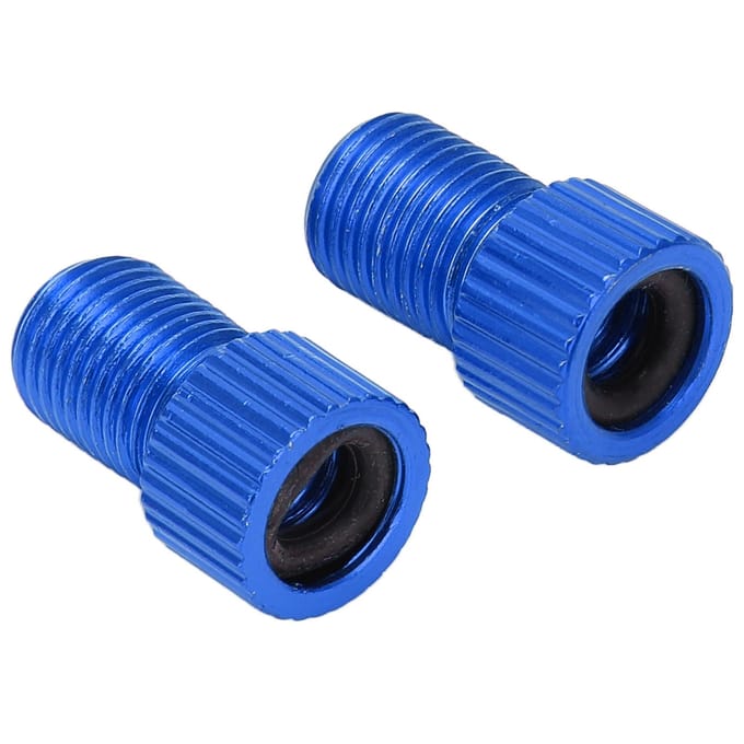 2pcsset Convertisseur Valve Vélo Presta vers Schrader Résistant à l'usure Adaptateur Pompe VTT Bleu red