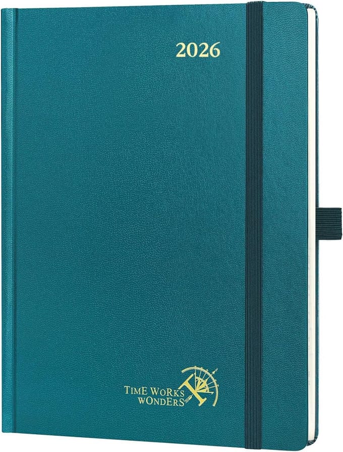 Agenda 2026 - Weekplanner - Afspraken Plannen - Verticale Indeling - 22 x 16.5 cm - Groen