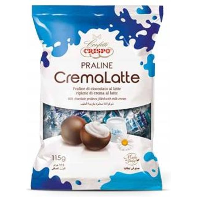 Romige melkpralinechocolades Praline CremaLatte 115g Italiaanse Crispo