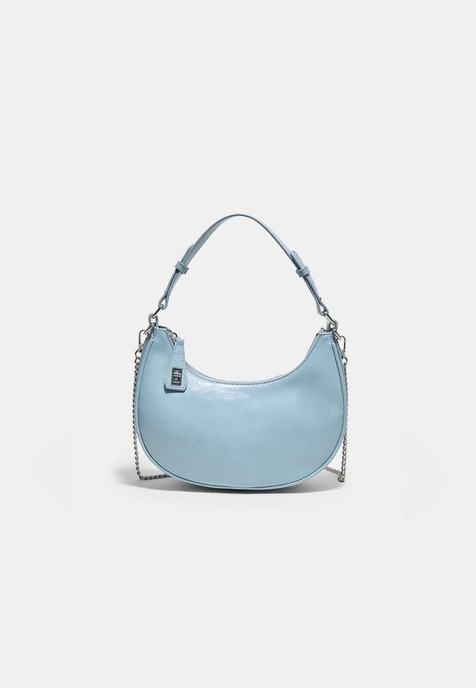 Stradivarius Schoudertas met ketting  Hemelsblauw OS