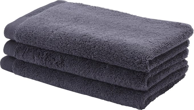 Aquanova London - Gastendoek - 30x50 cm - Grafiet - Set van 3