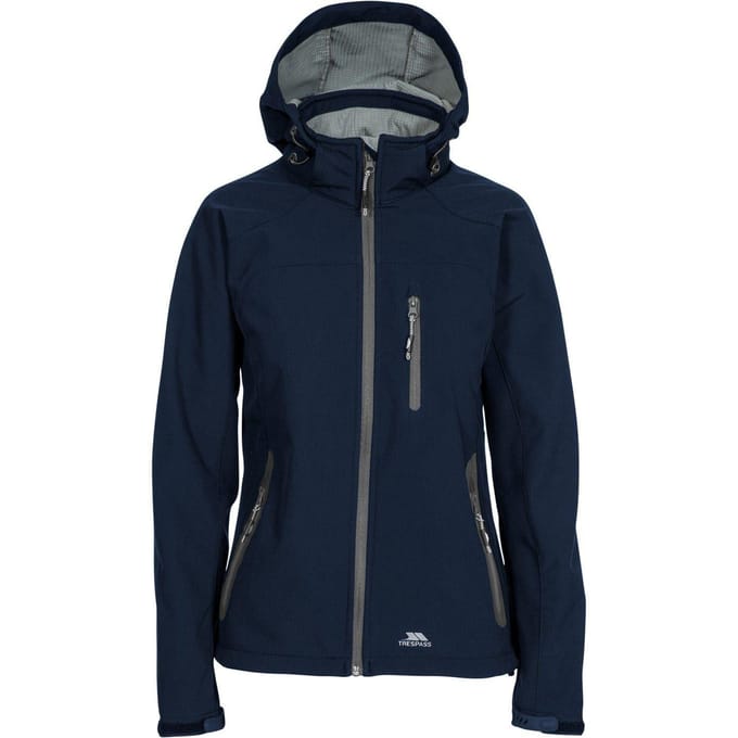 Trespass Dames Ellison Soft Shell Jacket (Donker Navy)