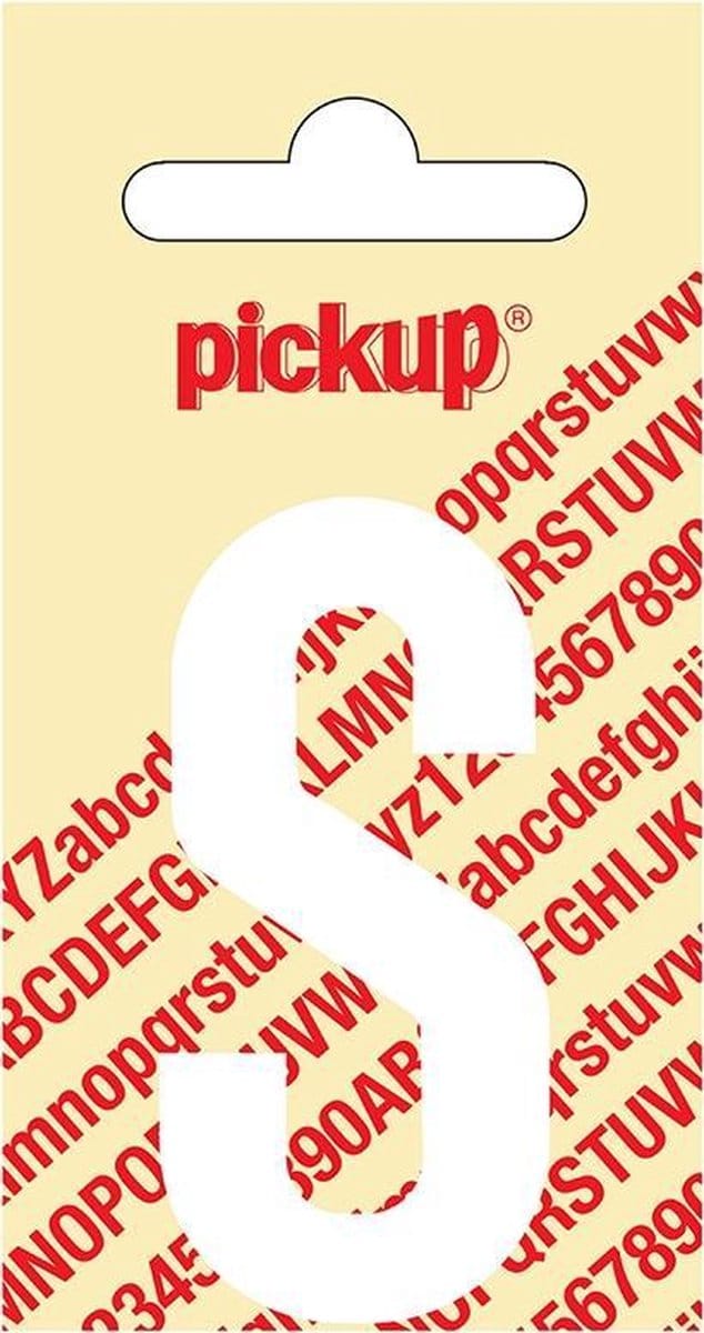 Pickup plakletter Nobel 60 mm wit S - 31012060S