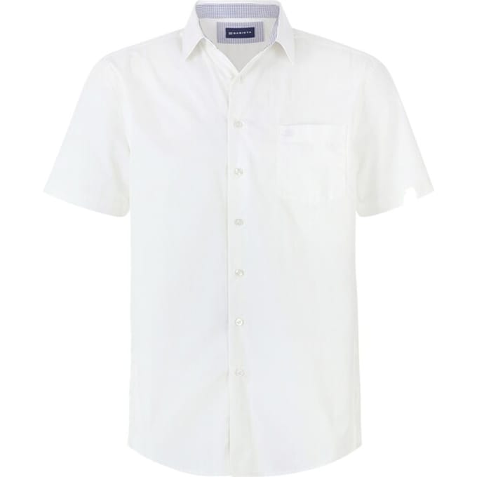 Babista herren Overhemd Met Korte Mouwen - 43/44 - wit - Plus Size
