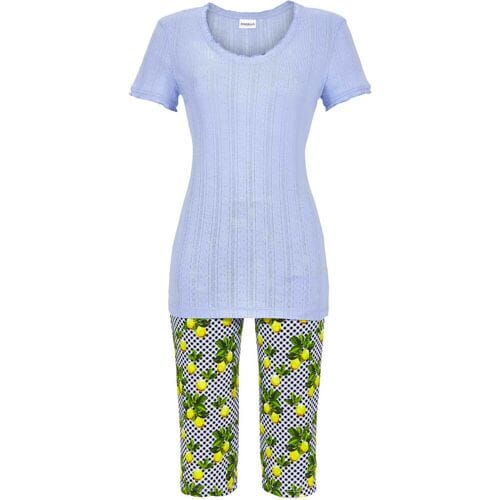 Ringella Ruiten en citroenen pyjama Blauw vrouw 42
