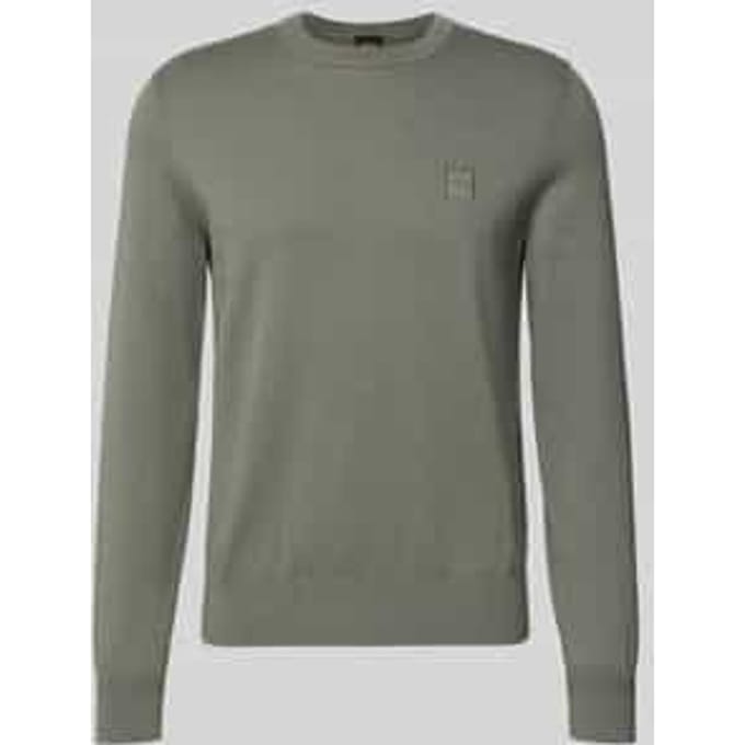 Regular fit gebreide pullover van mix van katoen en kasjmier Model 'KANOVANO_S'
