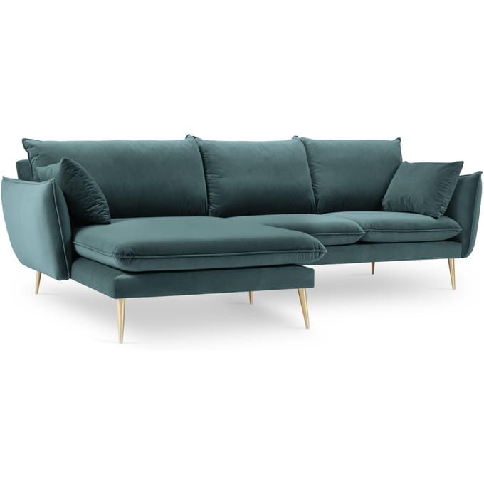 3.5-zitshoekbank Elio links velvet | Milo Casa