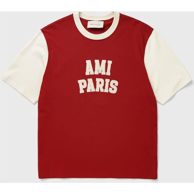 TSHIRT WITH AMI PARIS FELT EMBROIDERY