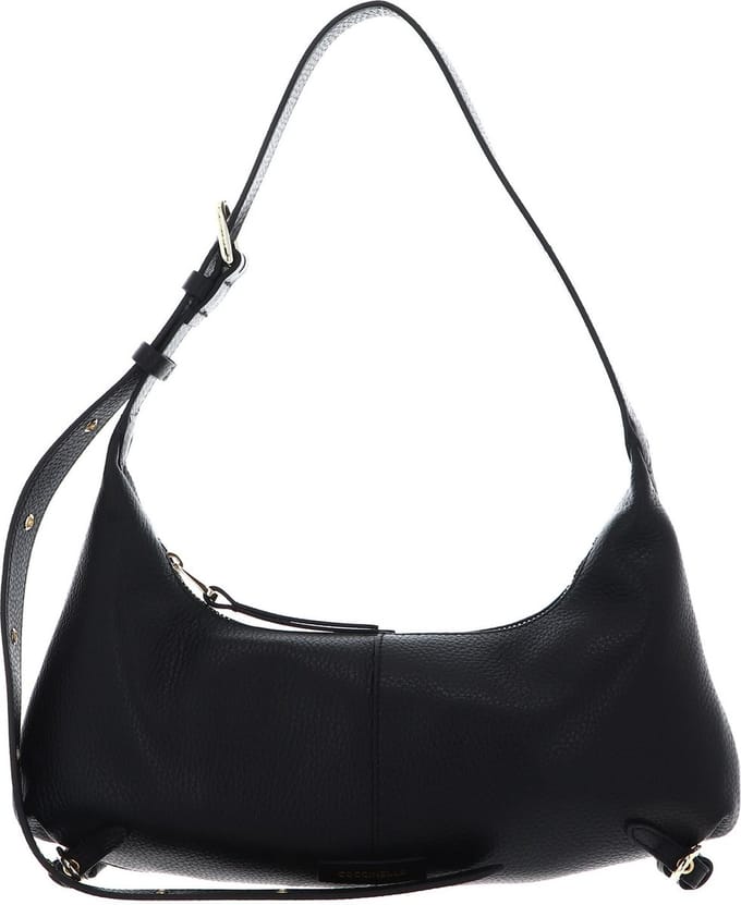 COCCINELLE Leren Schoudertas Abigail Shoulder Bag Noir Zwart