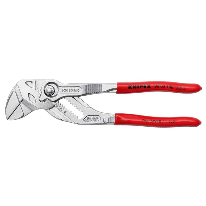 KNIPEX tangsleutel, L 180 mm, klembreedte 40 mm, verchroomd, kunststof bekleed, DIN ISO 5743
