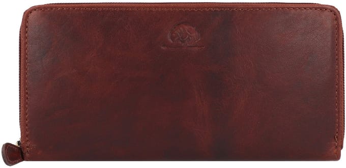 Greenburry Rugged Portemonnee RFID-bescherming Leer 19 cm - Dames - Horizontaal - brown