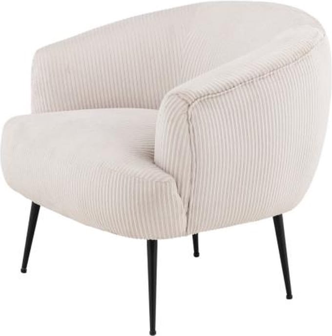 Svea - Vona fauteuil - ribstof - beige