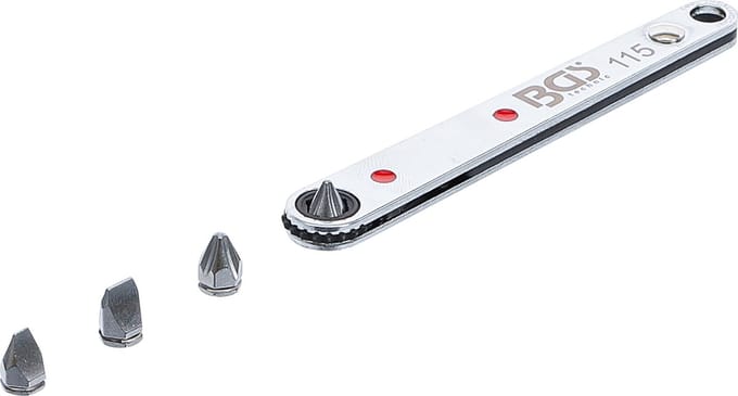BGS Speciale Bitratel ultradunne aandrijving inbus 6,3 mm (1/4") incl. 4 speciale bits - 115