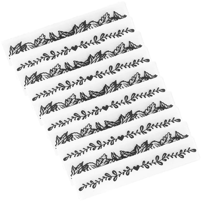 10 Pièces Dossiers de Gaufrage en Plastique Gabarit Gaufré Bricolage Fabrication de Cartes Scrapbooking Outil d'Artisanat en Papier white