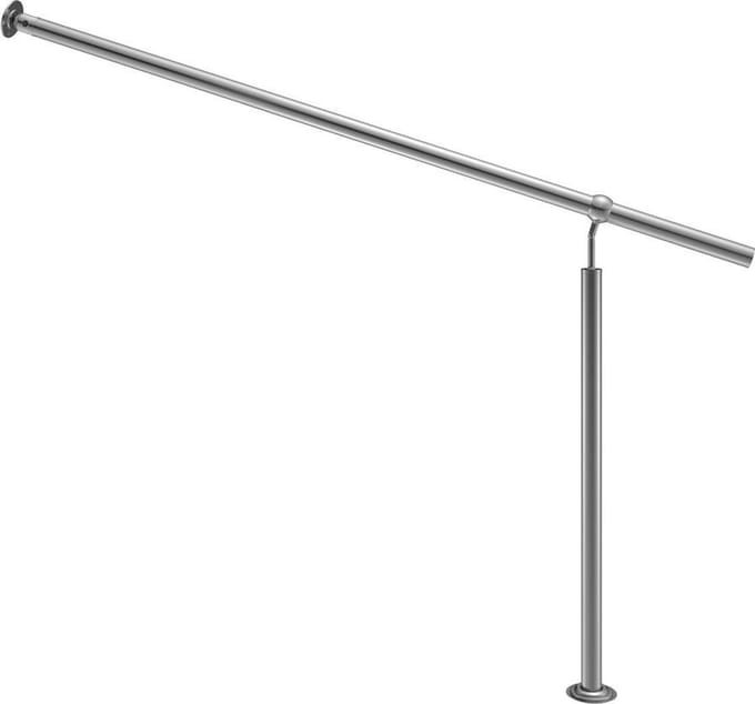 Monzana Trapleuning 150 cm – Roestvrijstaal Incl. Montagehandleiding