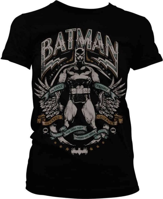DC Comics Batman Dames Tshirt -L- Dark Knight Crusader Zwart