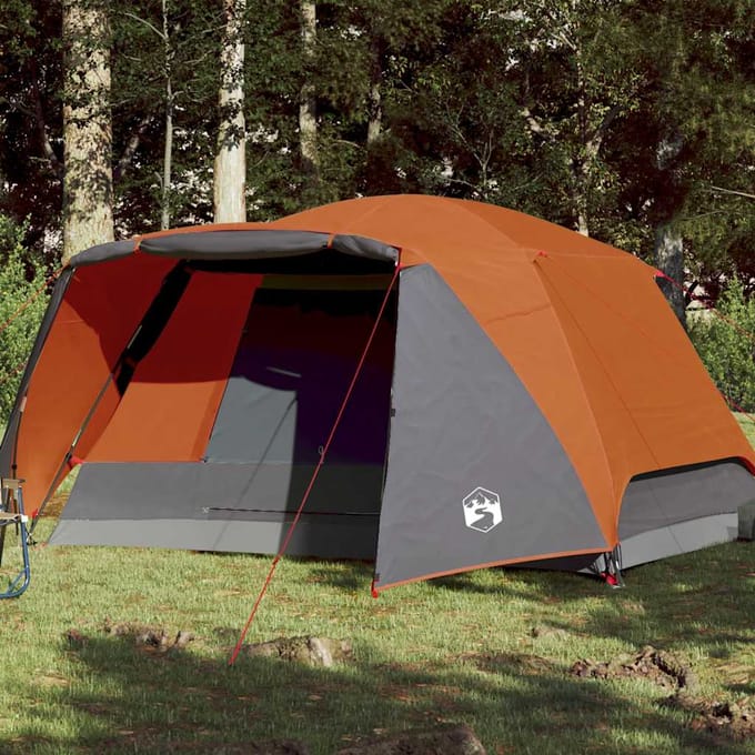 vidaXL - Tent - met - luifel - 4-persoons - waterdicht - oranje
