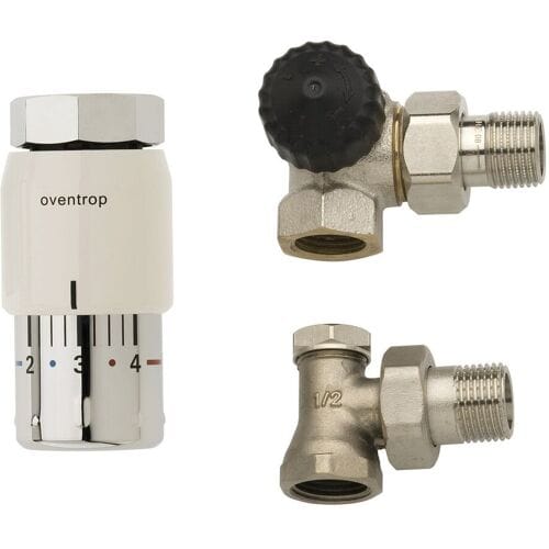 Megabad Profi Collection Oventrop connection kit flow left for side connection D054.AVLINKS