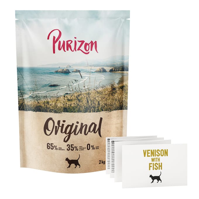 Purizon Original hert met vis - graanvrij - 2 kg Nieuw Recept