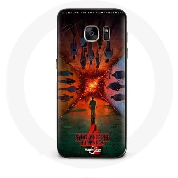 Coque pour Samsung Galaxy S6 Stranger Things Saison 4 Affiche Equipages de la Nouvelle Théorie