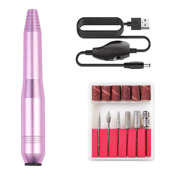 Elektrische nagelfreesset met 16000 toeren per minuut, manicure- en pedicuremachine met 6 freesjes. Style 1 black
