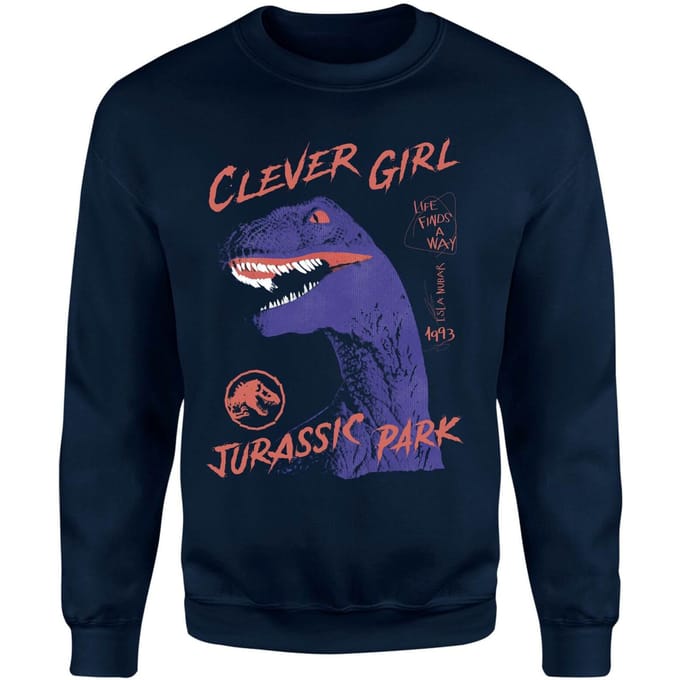 Jurassic Park Life Finds A Way Raptor Sweatshirt - Blauw - M