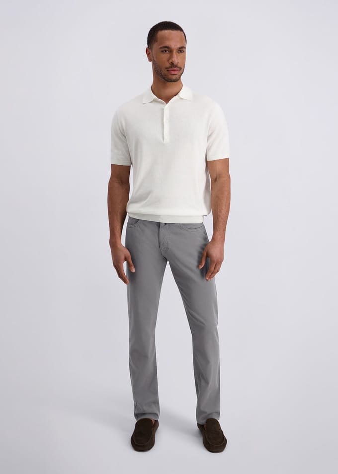 pierre cardin 5-pocket broek Lyon in Regular Fit