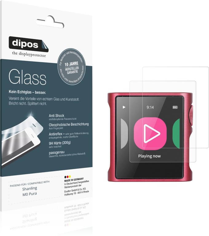 dipos – 2x Matte Pantserfolie geschikt voor Shanling M0 Pura | 9H Screenprotector