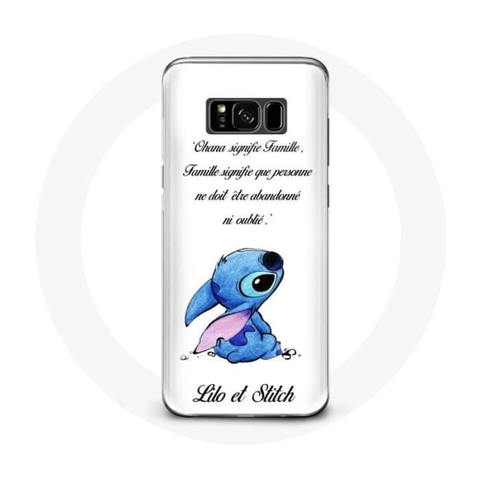 Coque - MANIACASE - Samsung Galaxy S8 plus - Lilo et Stitch - Souple - Protection blanc