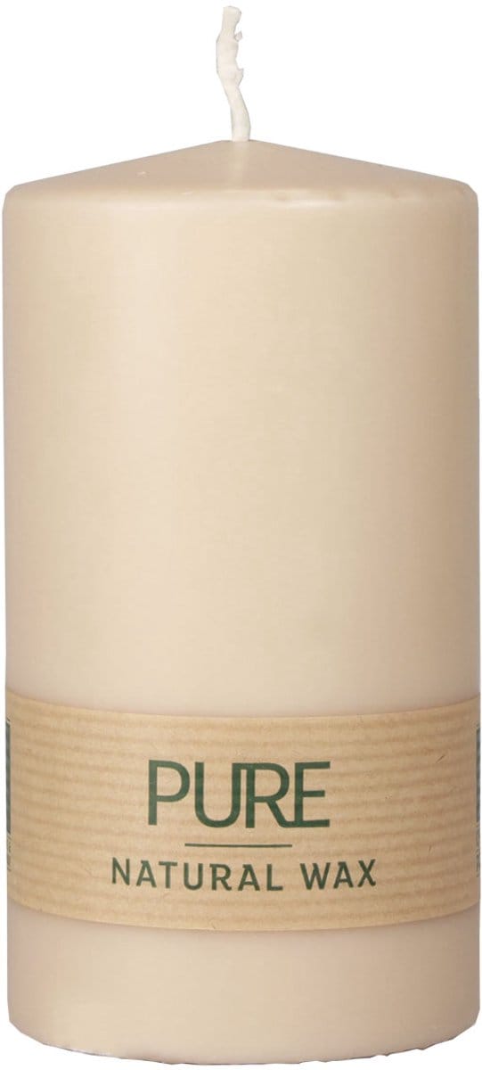 PURE stompkaars Beige Wenzel kaarsen 130/70mm