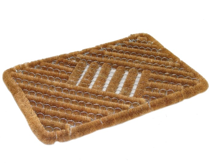Buemag Deurmat - kokos en staaldraad - bruin - 60 x 40 cm - schoonloopmat