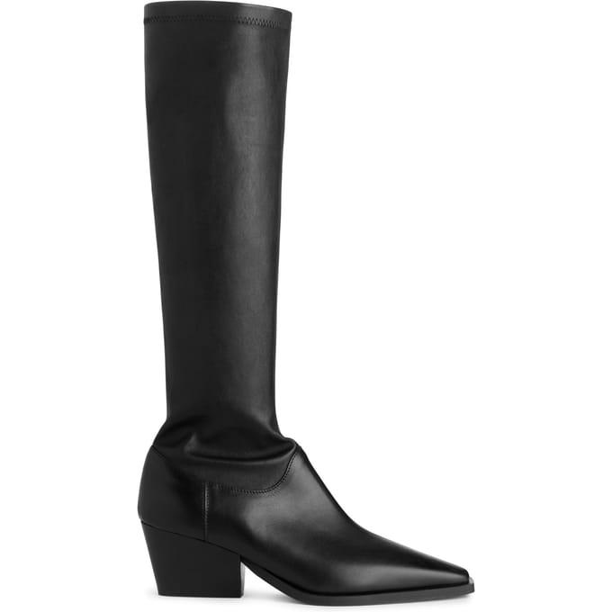 ARKET Angeline Stretch Cowboy Boot Black Taglia: 37 | Stivali Outlet | Donna | Nero