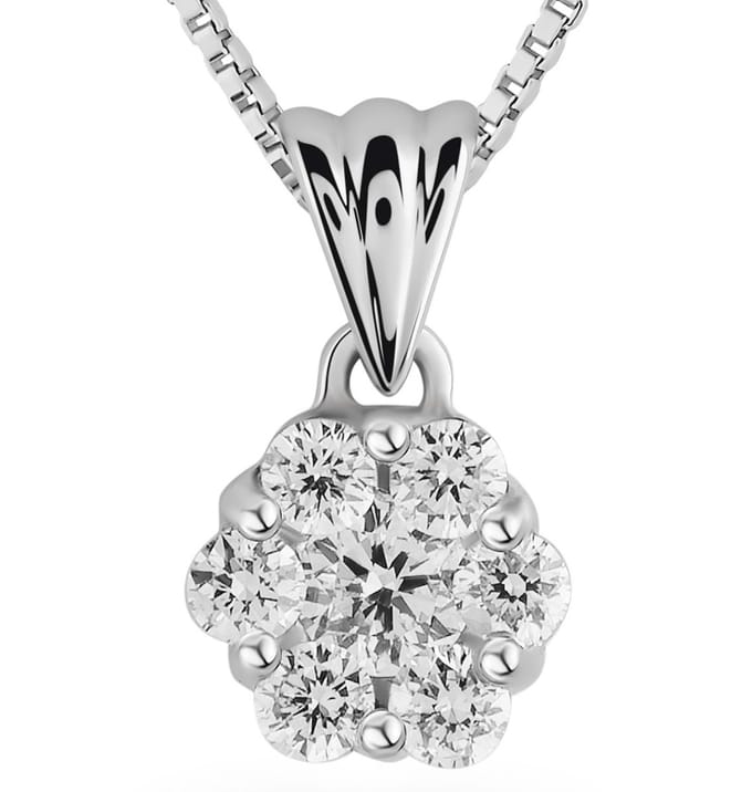 Orphelia HD-4208 - Hanger - 18 Karaat Witgoud / Diamant 0.13 ct