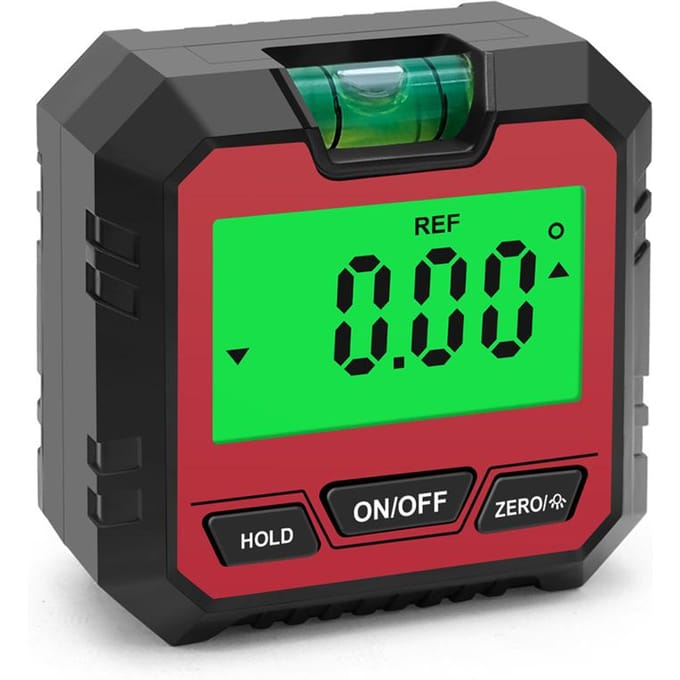Magnetische digitale hoekmeter Absolute en relatieve meethoek- en hellingconversie with spiritbubble green