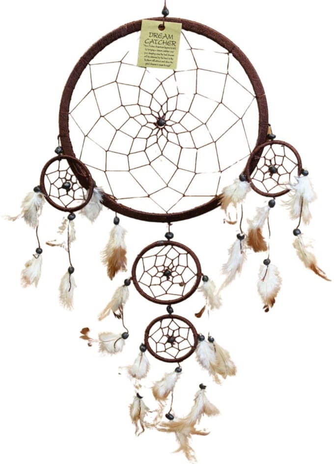Dromenvanger - 22 cm - Bruin - alleen veren