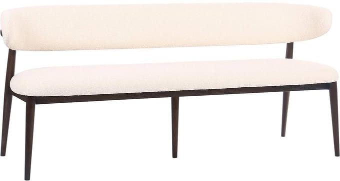Goossens Eetkamerbank Diede - Zonder Armleuning - Stof - Beige
