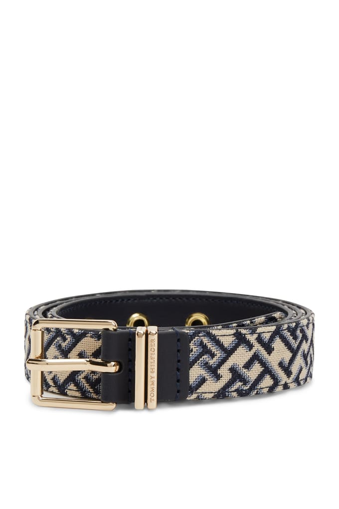 Tommy Hilfiger Th Square 2.5 Jacquard Belt Space Blue Größe: 75 | Gürtel Outlet | Damen | Blau
