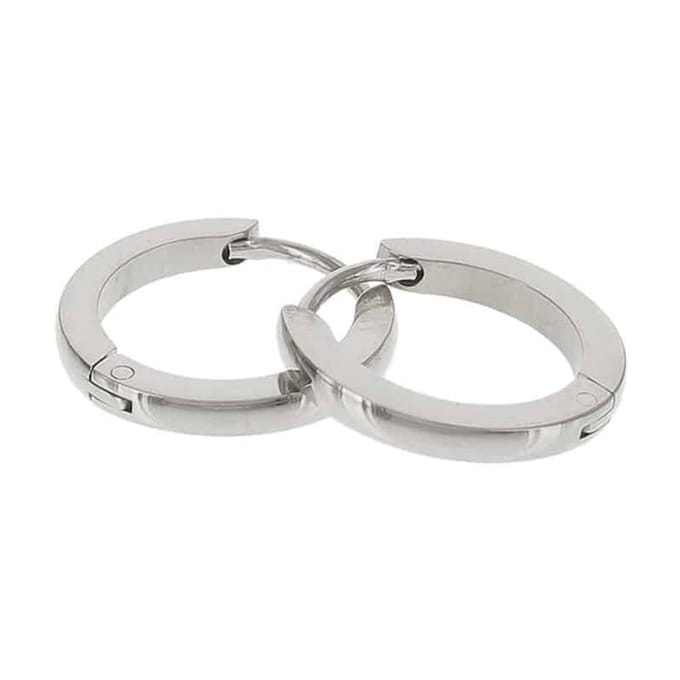 Kalli edelstalen Oorbel shiny rond 1831 Zilver 16mm