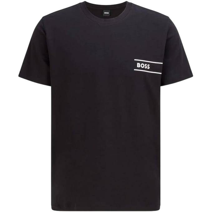 Boss Heren Hbw Logo Crew Hals T-shirt (Zwart)