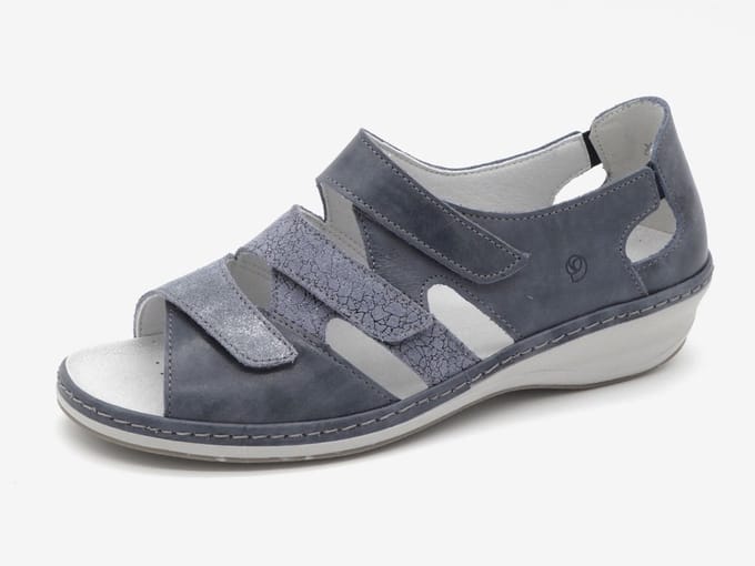Suave Dames Sandaal - 0962TBL Jeansblauw/Combi - Maat 42