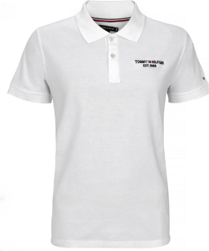 Tommy Hilfiger | Polo heren | Wit| geborduurd logo | M