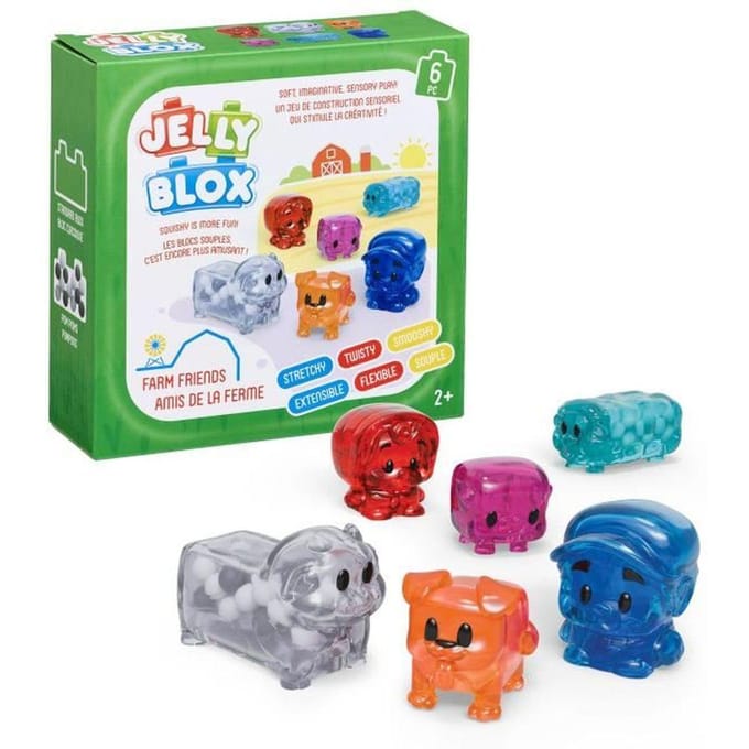 Coffret Amis de la ferme - Jeu de construction - JELLY BLOX - GOLIATH - Briques souples et flexibles - Des 2 ans