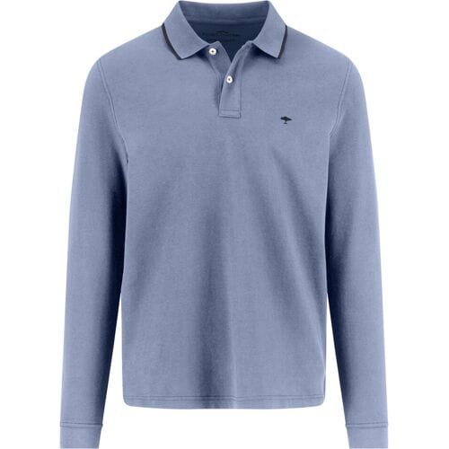Fynch-Hatton Polo Longsleeve Fine Texture Grainy Piqué New Breeze / male