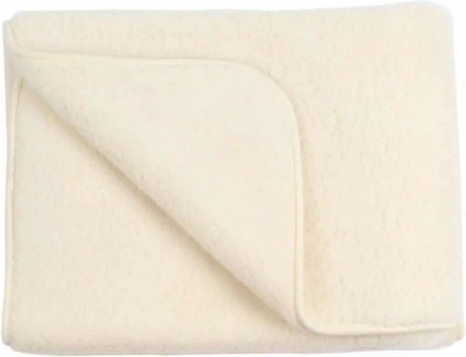 WOLLIES Amsterdam - Wieg Deken - Wit - Merino Wol - 75 x 100 CM