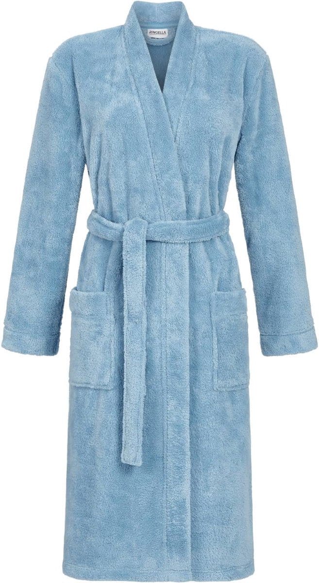 Zachte uniseks badjas blauw - Blauw - Maat - L