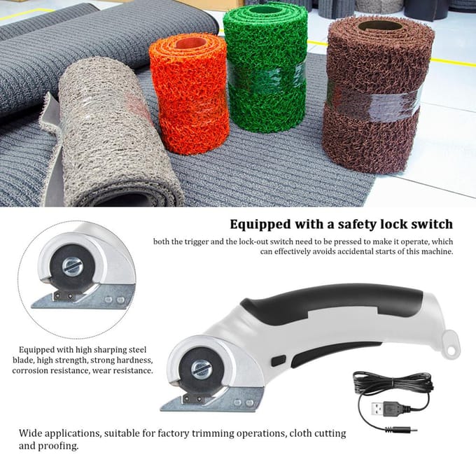 4.2V Elektrische Stoffensnijder Koperen Spoelmotor Draagbare Stofsnijmachine Handheld Karton Spons Leer Vloerkleden