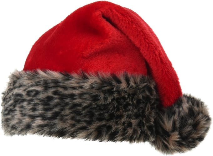 Kerstmuts met Panterprint | Voor Volwassenen | 40 cm