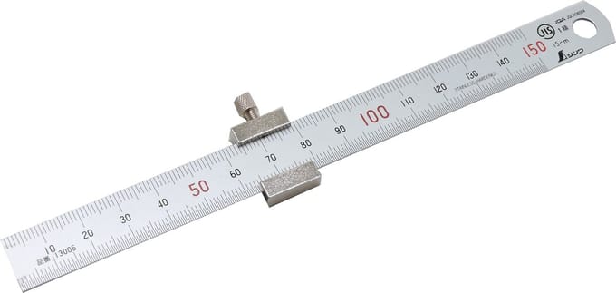 Shinwa Rvs Lineaal 15 cm – met aanslag 76751