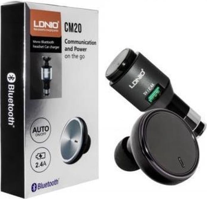 Ldnio USB oplader / Autolader met Bluetooth Headset