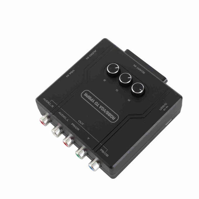 RGBS VGA SCART naar YPBPR Component Converter voor SFC voor N64 voor Wii voor MD voor Saturn